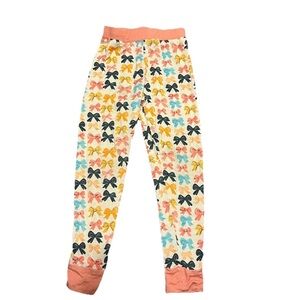 Little One Shop Girls 2T Ankle Pants Bow Pattern Multicolor Bamboo Knit